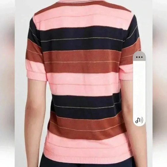 Foxiedox (Anthropologie)brand striped knit polo for women brand new with tags - Picture 2 of 9